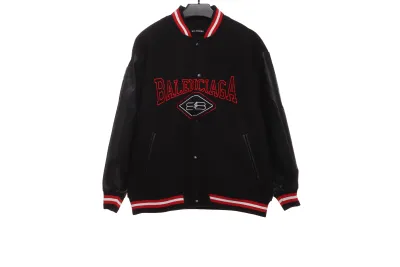 Balenciaga classic double B embroidered baseball jacket 01