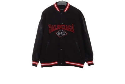 Balenciaga classic double B embroidered baseball jacket 01