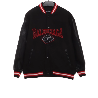 Balenciaga classic double B embroidered baseball jacket 01