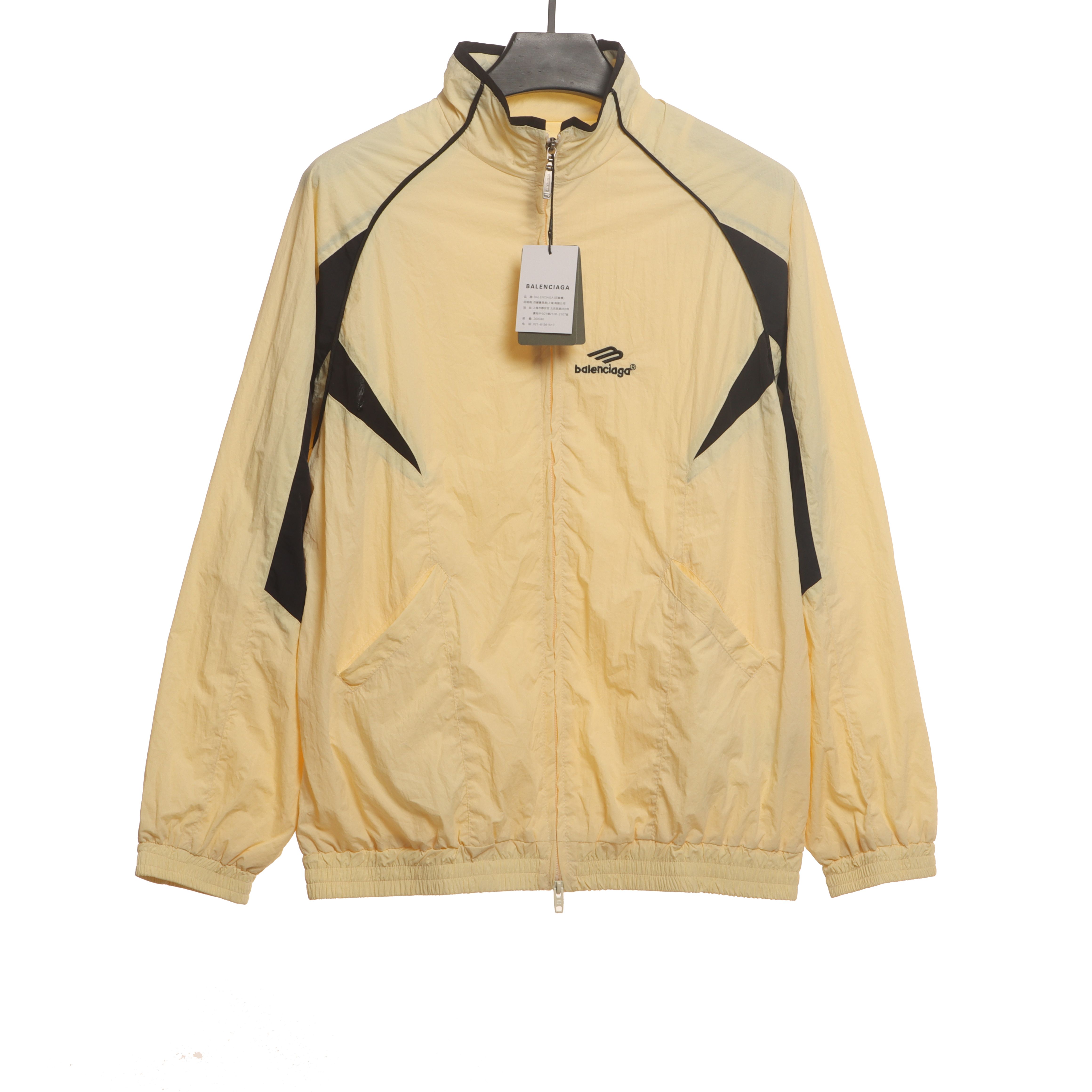 Balenciaga contrast stitching stand collar jacket