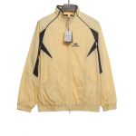  Balenciage contrast stitching stand collar jacket