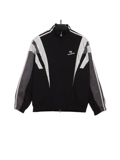 Balenciaga double hook embroidered color matching suit jacket 01