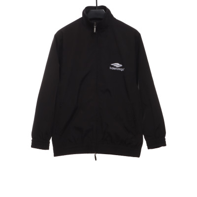  Balenciage double hook embroidered logo zipper jacket 01