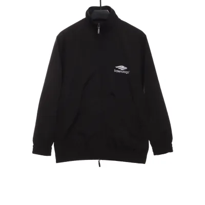 Balenciaga double hook embroidered logo zipper jacket 01