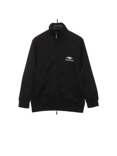Balenciaga double hook embroidered logo zipper jacket 01