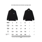 Balenciaga double hook embroidered logo zipper jacket