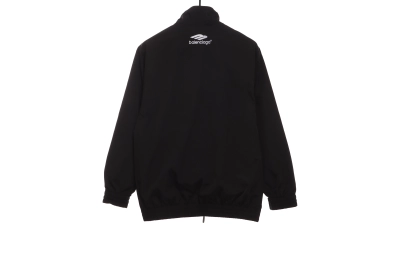 Balenciaga double hook embroidered logo zipper jacket 02