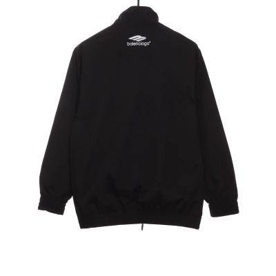 Balenciaga double hook embroidered logo zipper jacket 02
