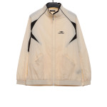  Balenciage double stitch embroidered contrast suit jacket