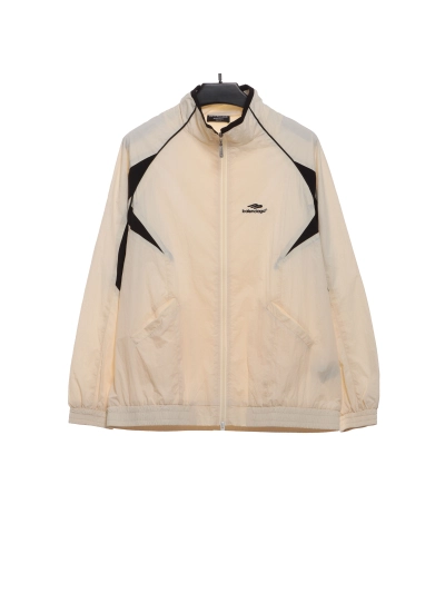 Balenciaga double stitch embroidered contrast suit jacket 01