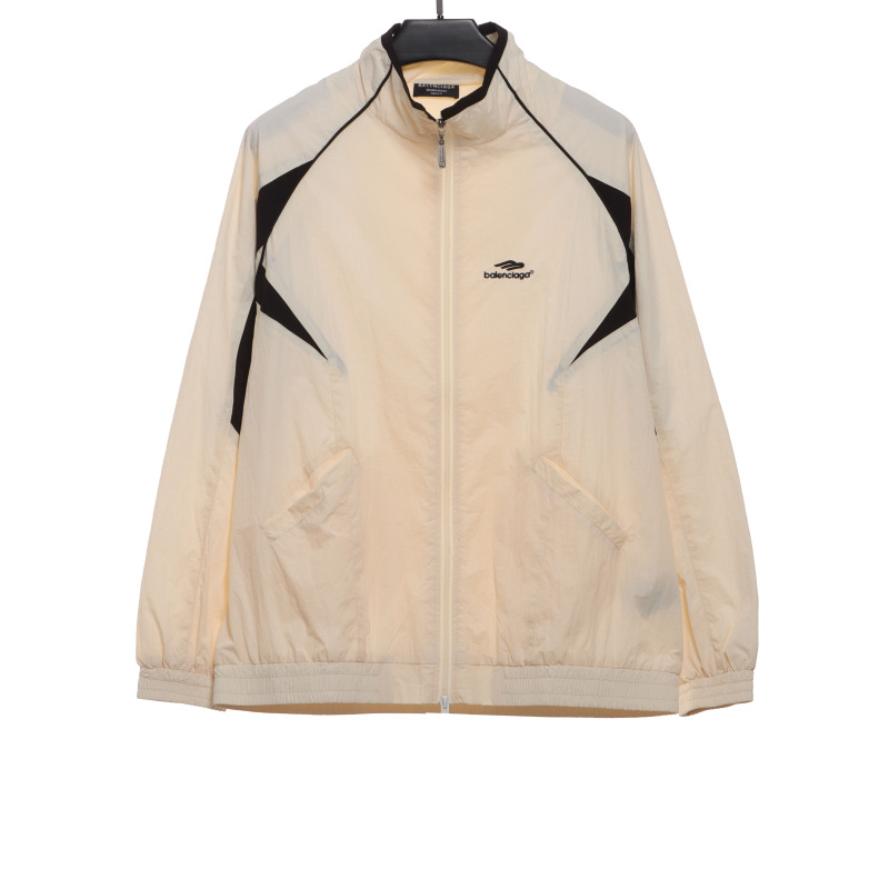  Balenciage double stitch embroidered contrast suit jacket