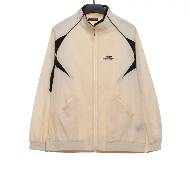 Balenciaga double stitch embroidered contrast suit jacket