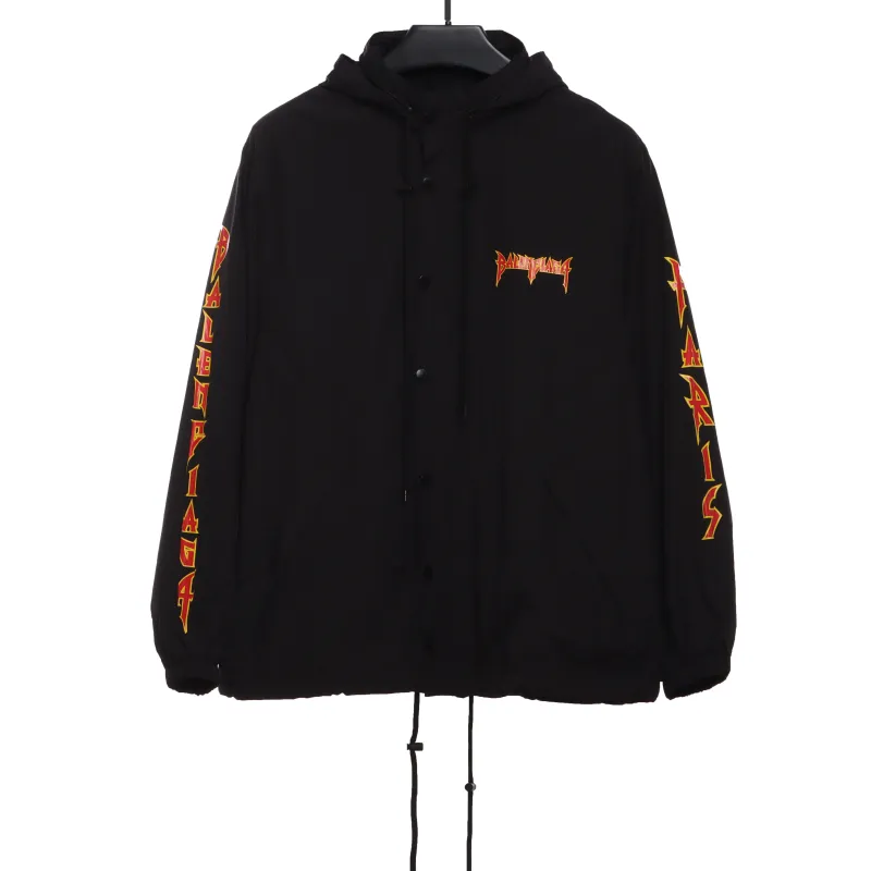 Balenciaga flame double arm letter Windbreaker Jacket