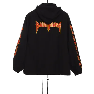 Balenciaga flame double arm letter Windbreaker Jacket 02