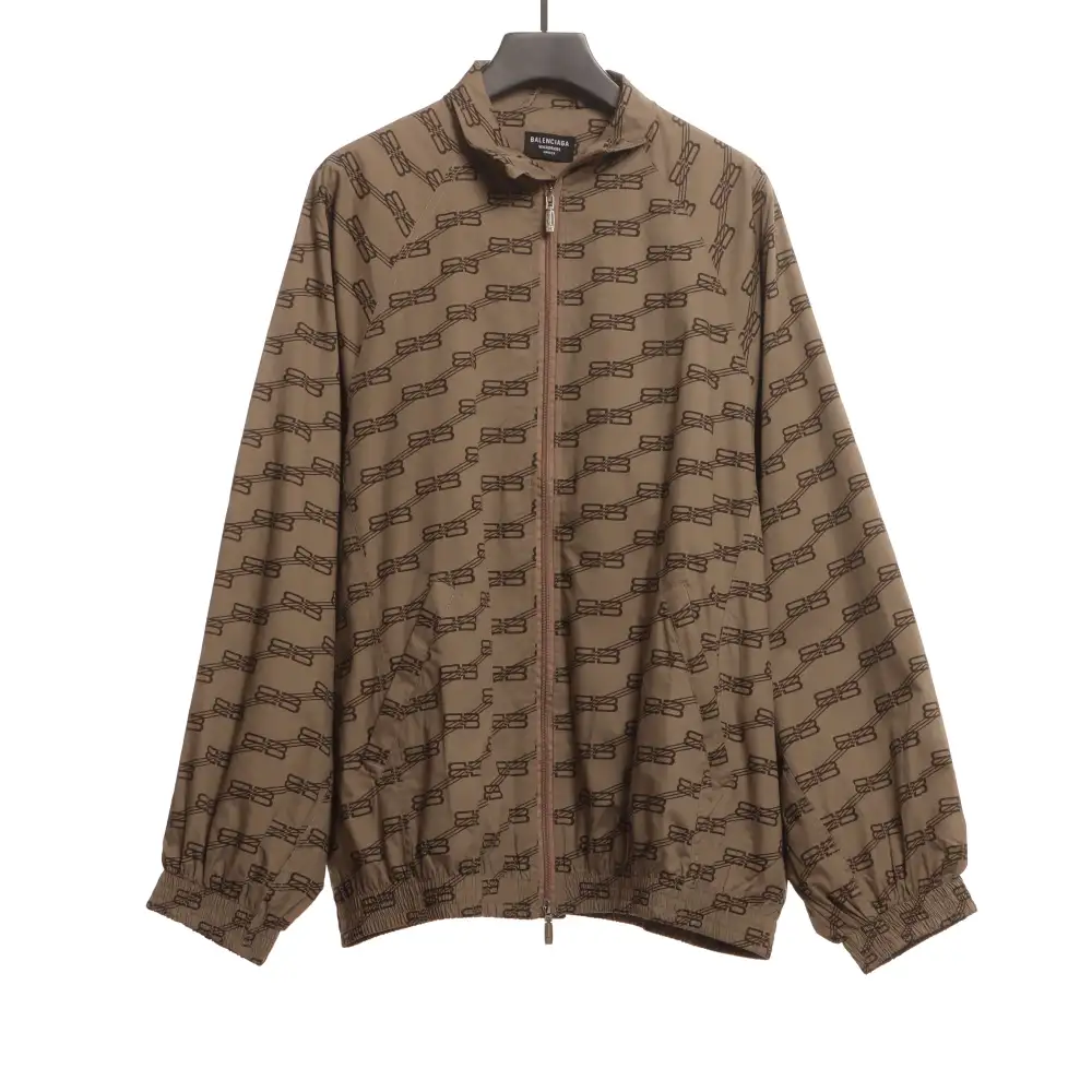 Balenciaga full print lock monogram jacket