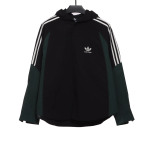  Balenciage joint AD patchwork contrast Windbreaker Jacket