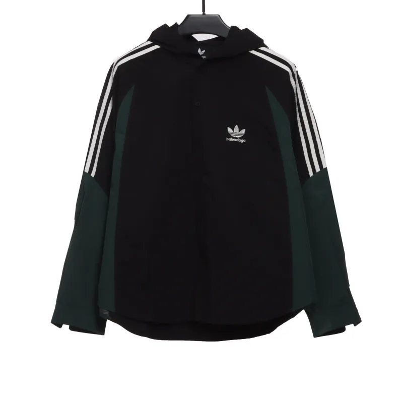 Balenciaga joint AD patchwork contrast Windbreaker Jacket
