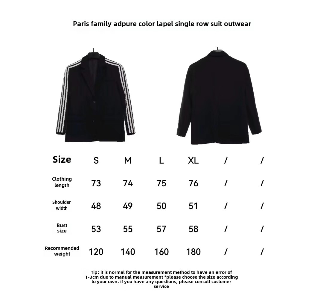 Balenciaga joint AD solid color lapel single-breasted suit jacket