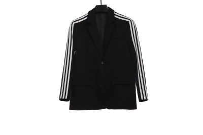 Balenciaga joint AD solid color lapel single-breasted suit jacket 01
