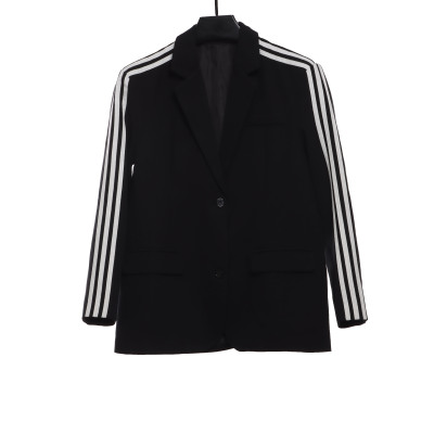  Balenciage joint AD solid color lapel single-breasted suit jacket 01