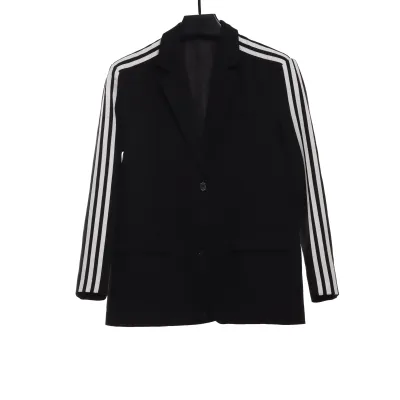 Balenciaga joint AD solid color lapel single-breasted suit jacket 01