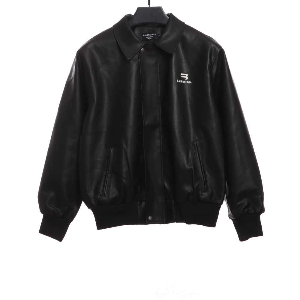  Balenciage leather motorcycle jacket