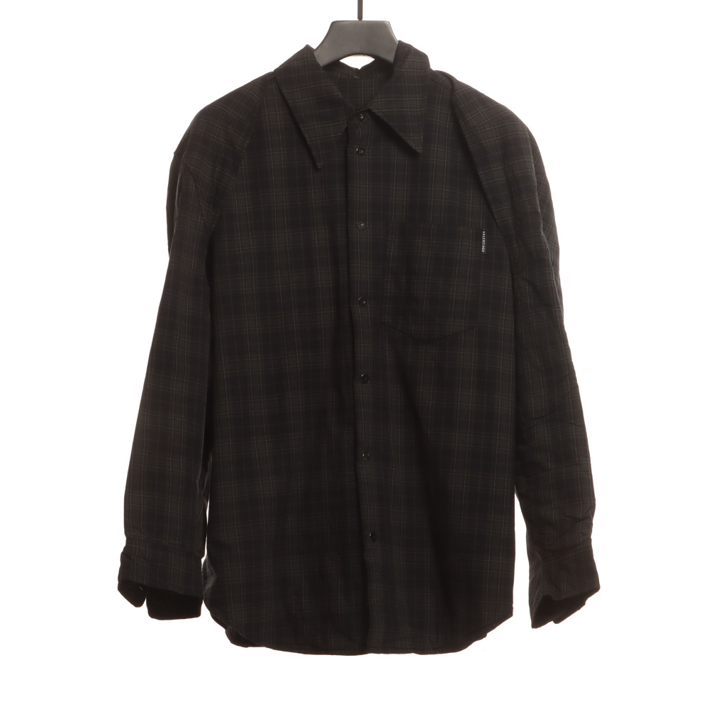  Balenciage plaid detachable jacket