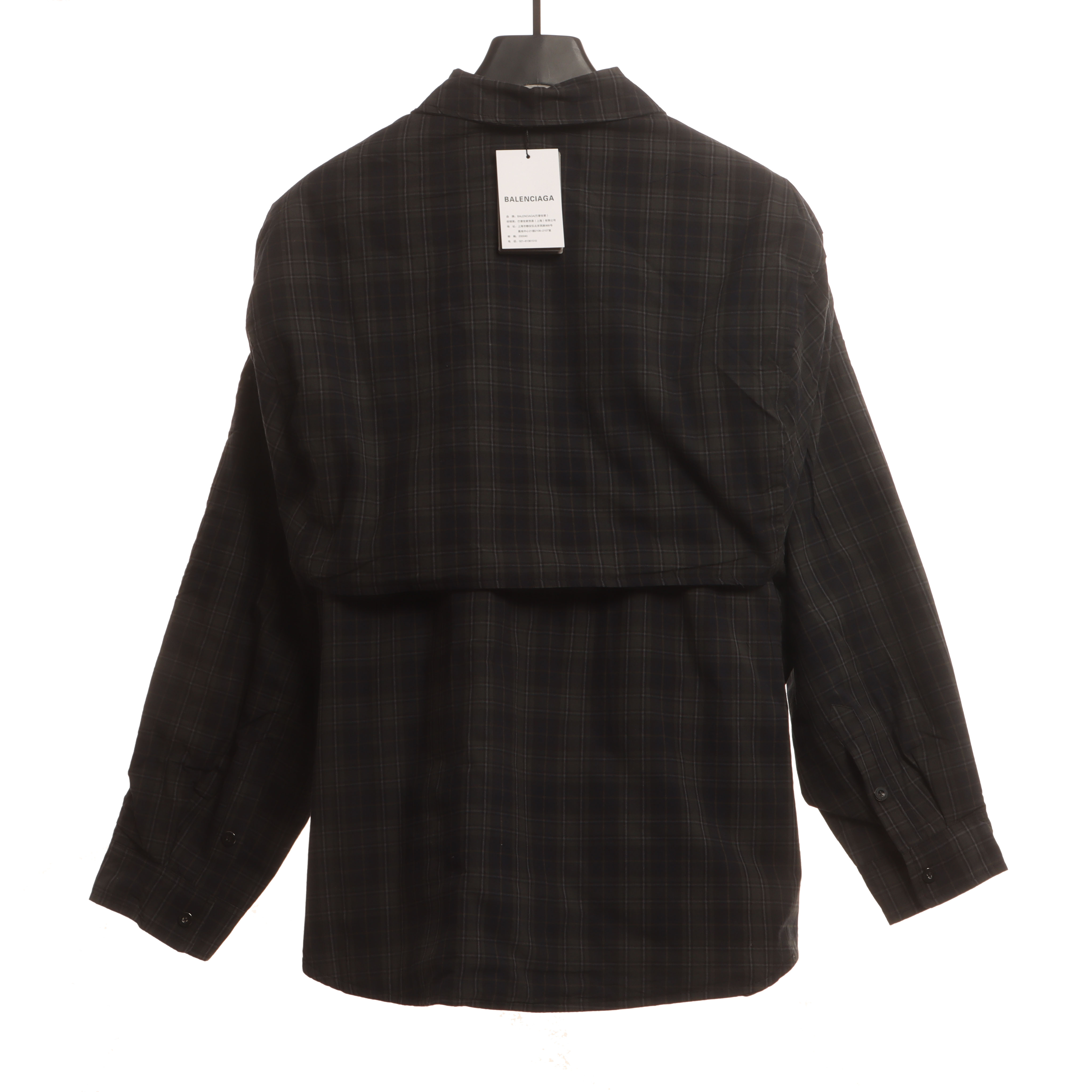 Balenciaga plaid detachable jacket