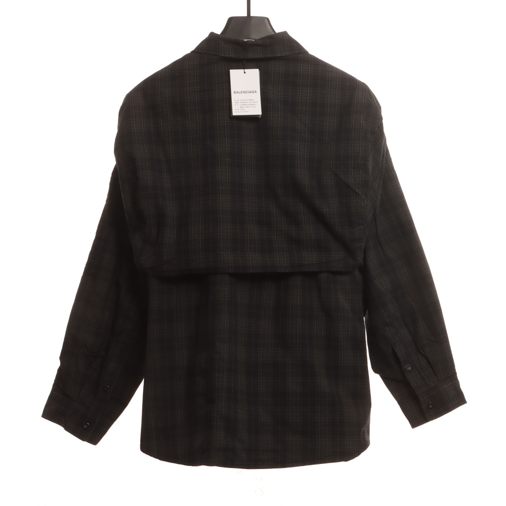  Balenciage plaid detachable jacket