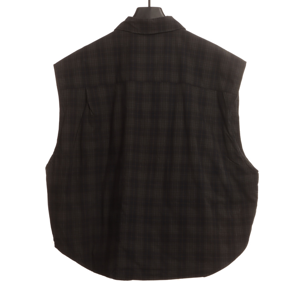  Balenciage plaid detachable jacket