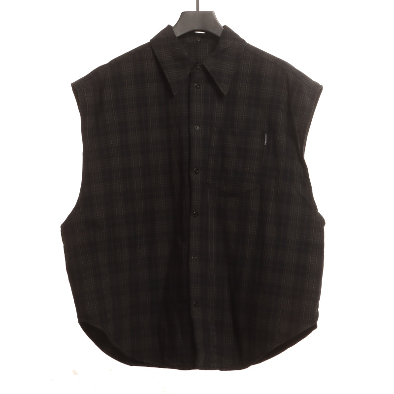  Balenciage plaid detachable jacket