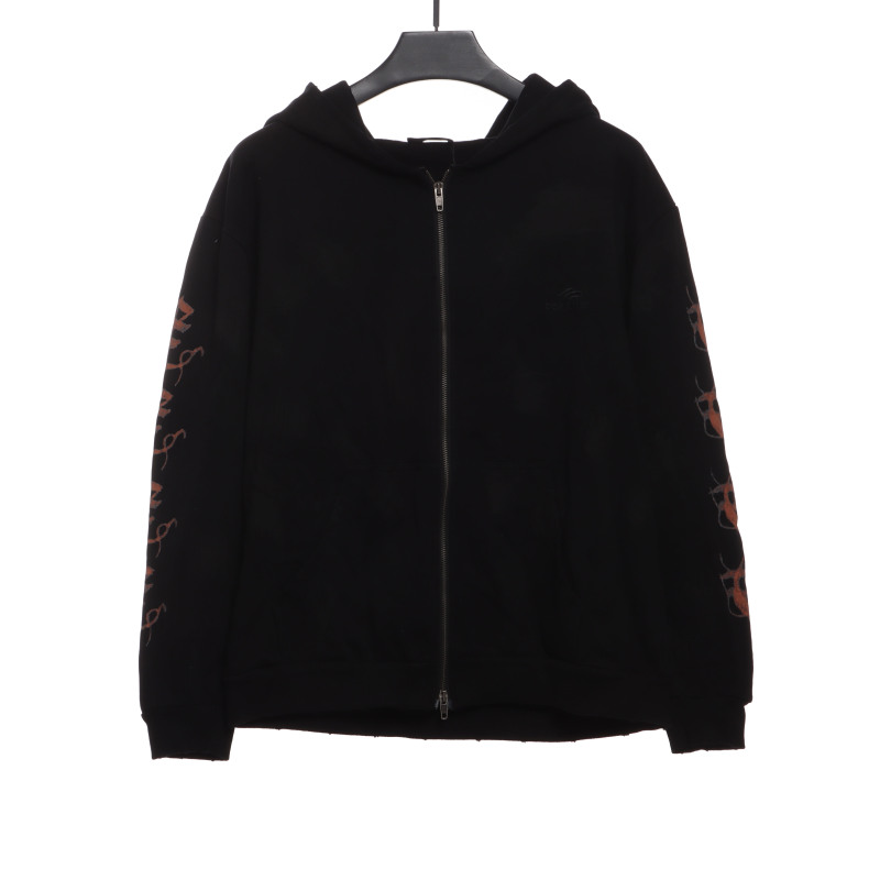  Balenciage Sanskrit distressed mud dyed jacket
