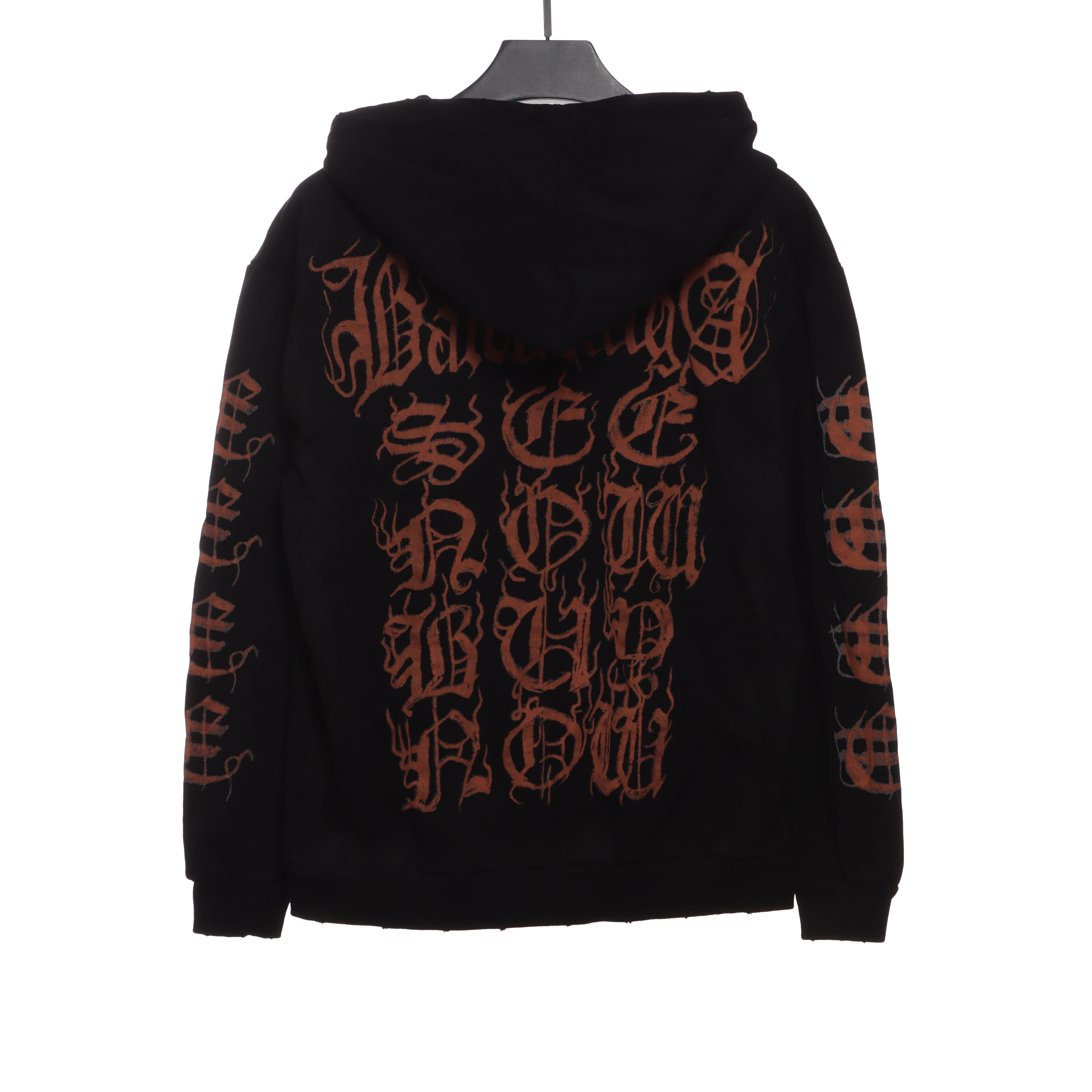 Balenciaga Sanskrit distressed mud dyed jacket