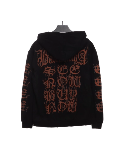 Balenciaga Sanskrit distressed mud dyed jacket 02