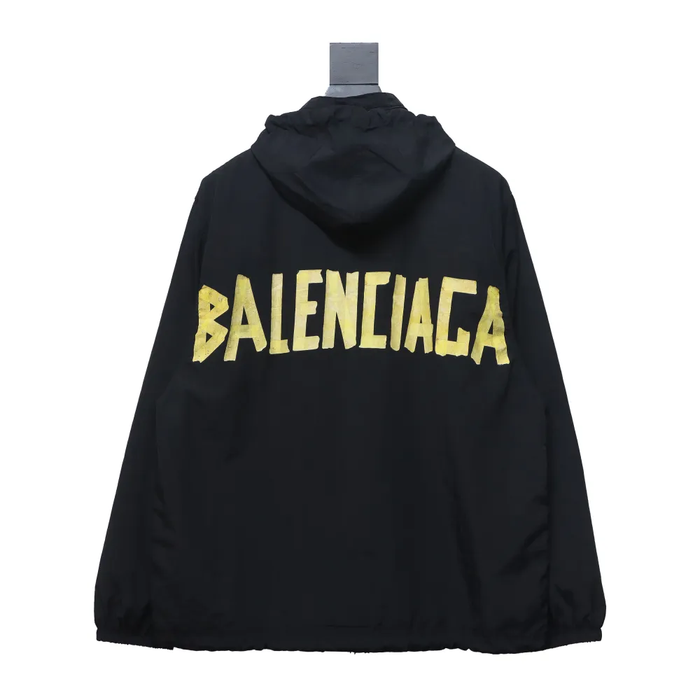 Balenciaga yellow tape letter Windbreaker Jacket