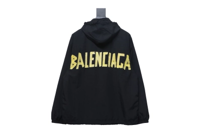 Balenciaga yellow tape letter Windbreaker Jacket 02