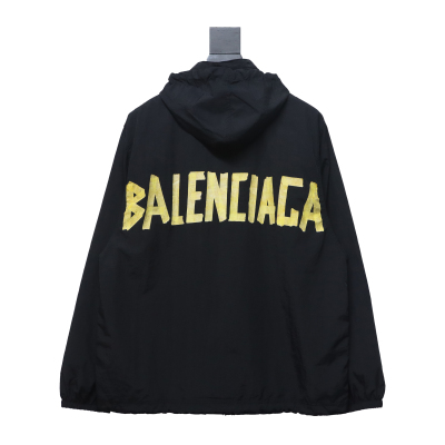  Balenciage yellow tape letter Windbreaker Jacket 02