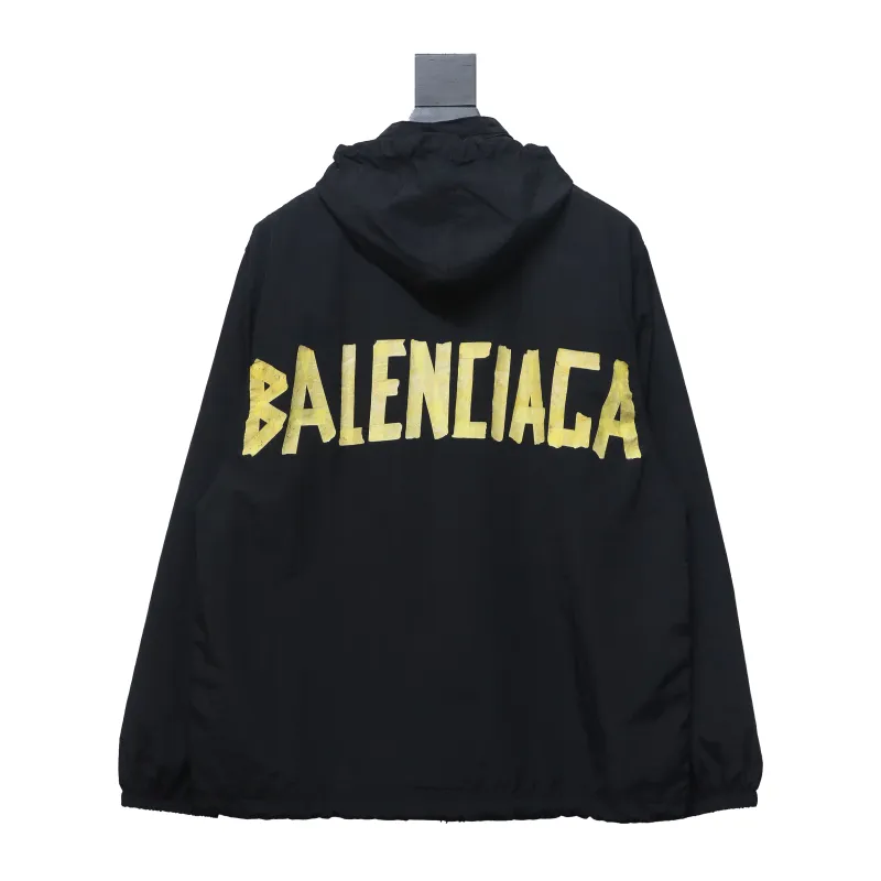 Balenciaga yellow tape letter Windbreaker Jacket