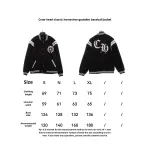  Chrome Hearts classic horseshoe lambskin baseball jacket