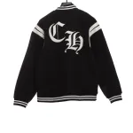  Chrome Hearts classic horseshoe lambskin baseball jacket