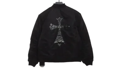 Chrome Hearts cross patch leather pilot jacket 02