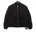 Chrome Hearts cross patch leather pilot jacket