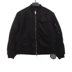  Chrome Hearts cross patch leather pilot jacket