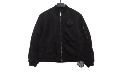 Chrome Hearts cross patch leather pilot jacket 01