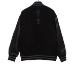  Chrome Hearts cross-patterned silver baseball jacket