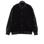 Chrome Hearts cross-patterned silver baseball jacket