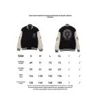  Chrome Hearts patchwork leather horseshoe embroidered baseball jacket