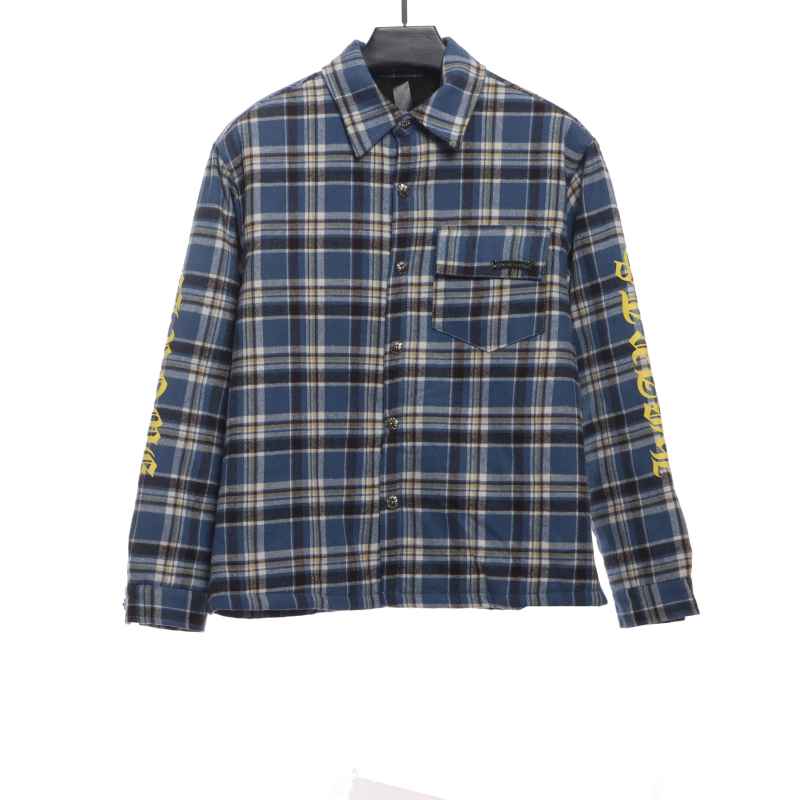 Chrome Hearts plaid silver Sanskrit jacket 2