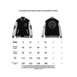 Chrome Hearts Sanskrit cross baseball jacket