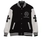  Chrome Hearts Sanskrit cross baseball jacket